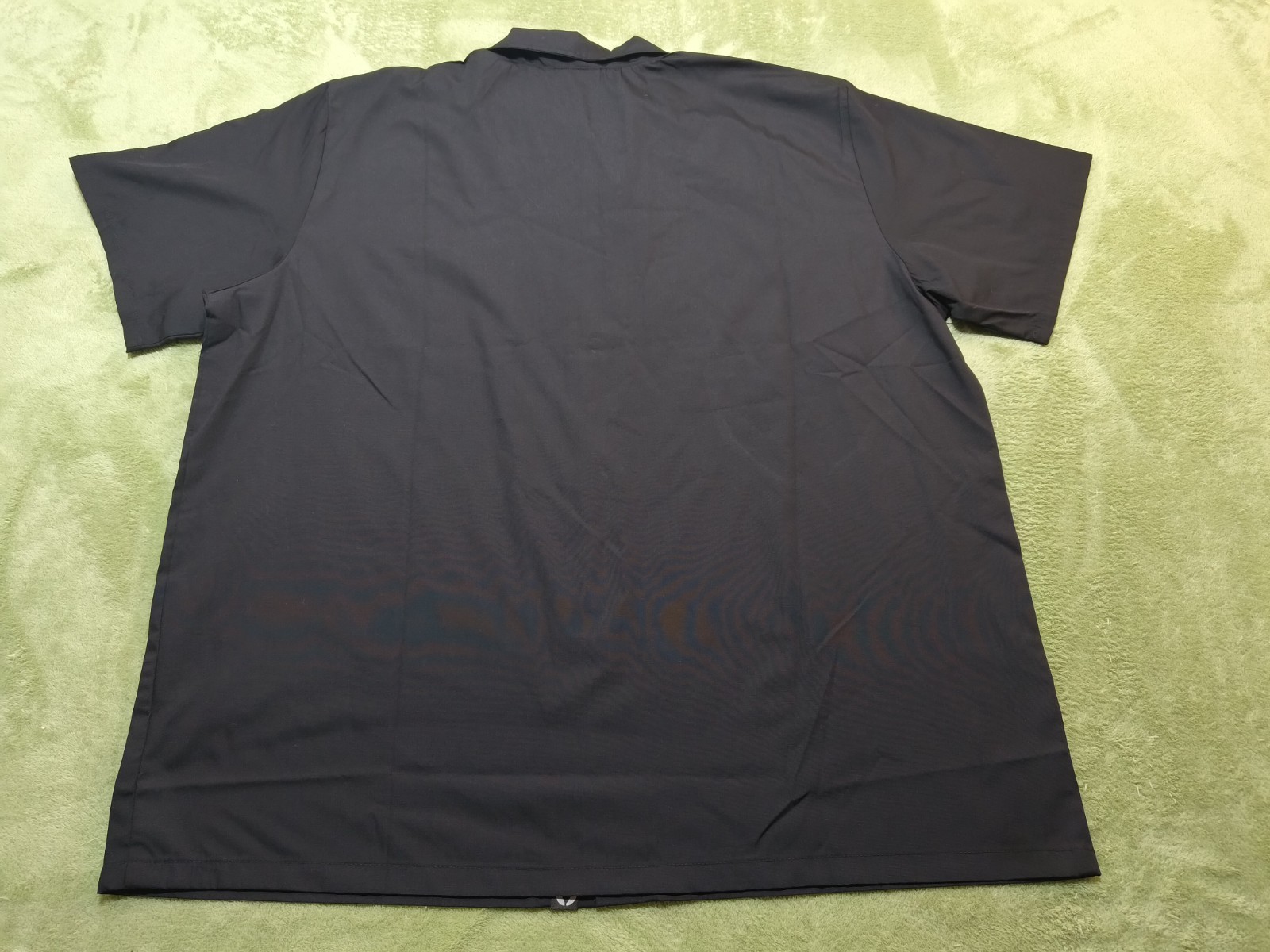 Chef Works Mens XL Black Short Sleeve Snap Front Utility Work Shirt Cook