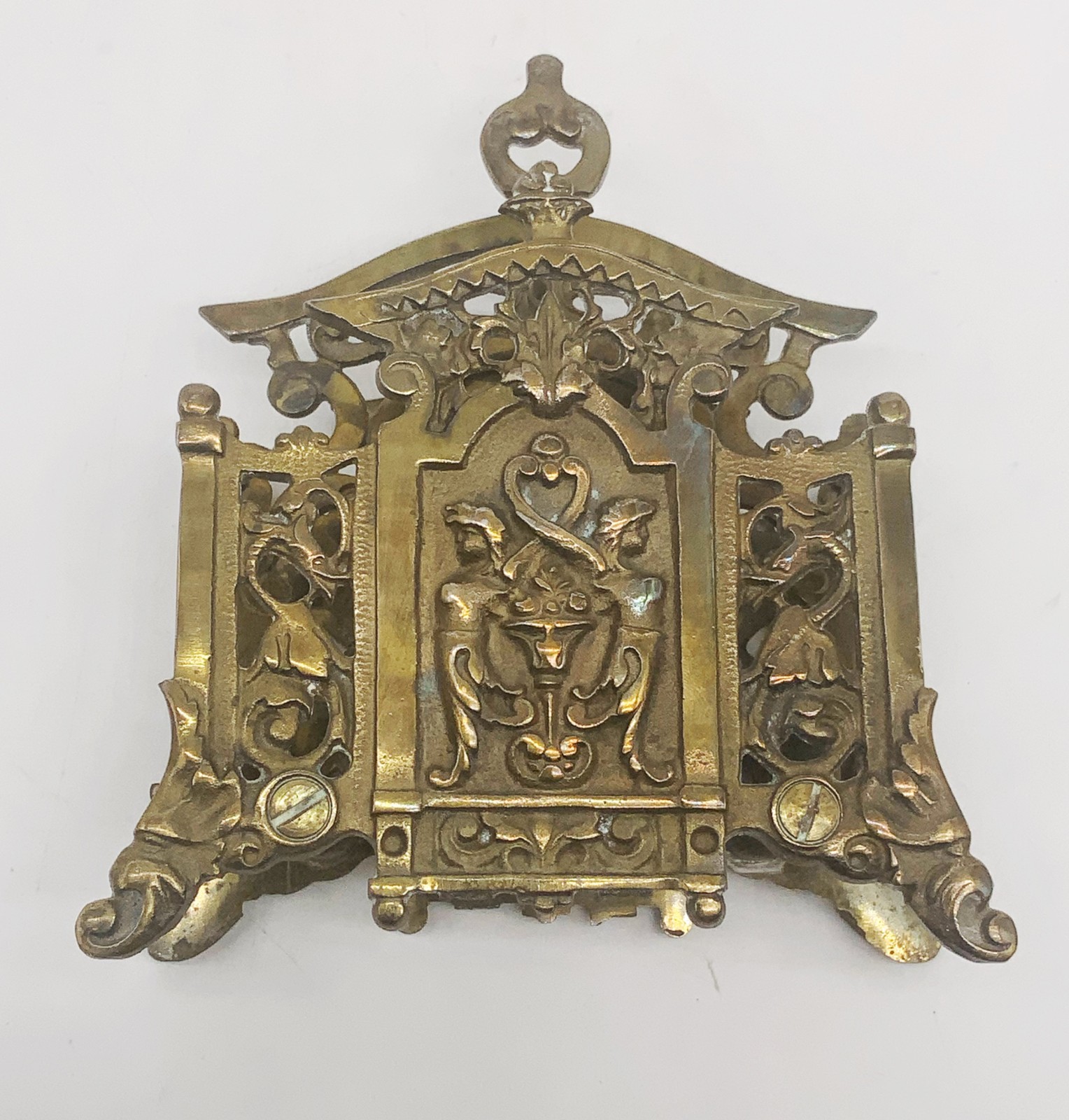 Antique bronze Bradley & Hubbard desktop letter holder B&H 3570