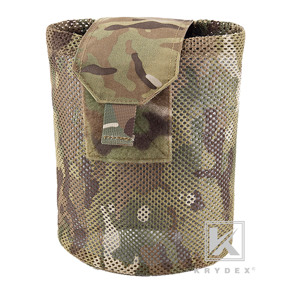 KRYDEX Tactical Mesh Dump Pouch Drop Pouch Magazine Recycling Pack MOLLE/BELT