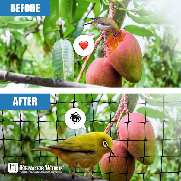 Garden Fence Deer Bird and Garden Netting 7ft x 100 ft Plastic 3/4” Mesh