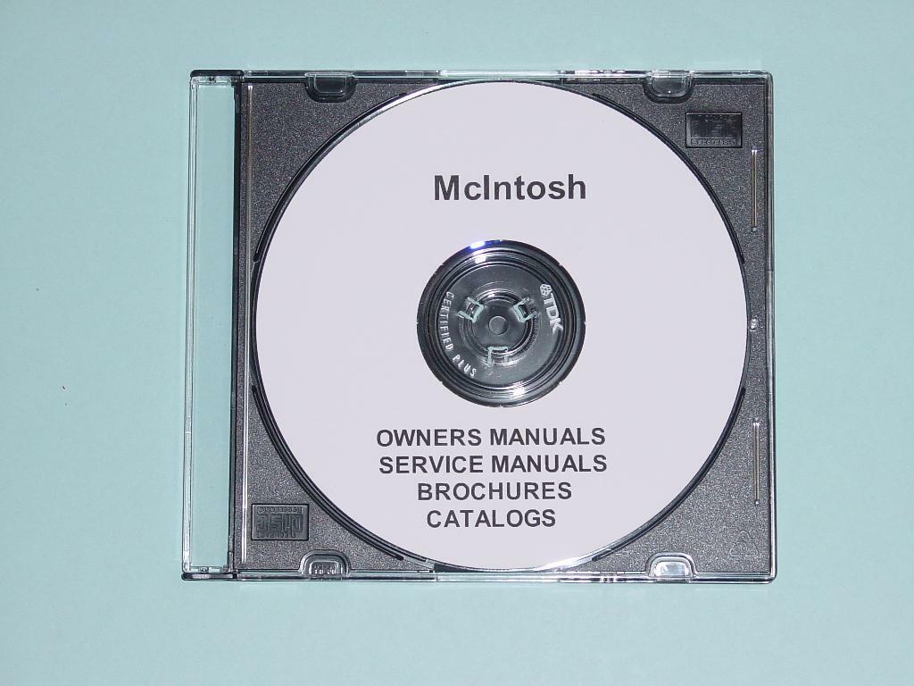 + 350 McIntosh Owners Manuals, Service, & Brochures (on a Flash Drive or a CD)