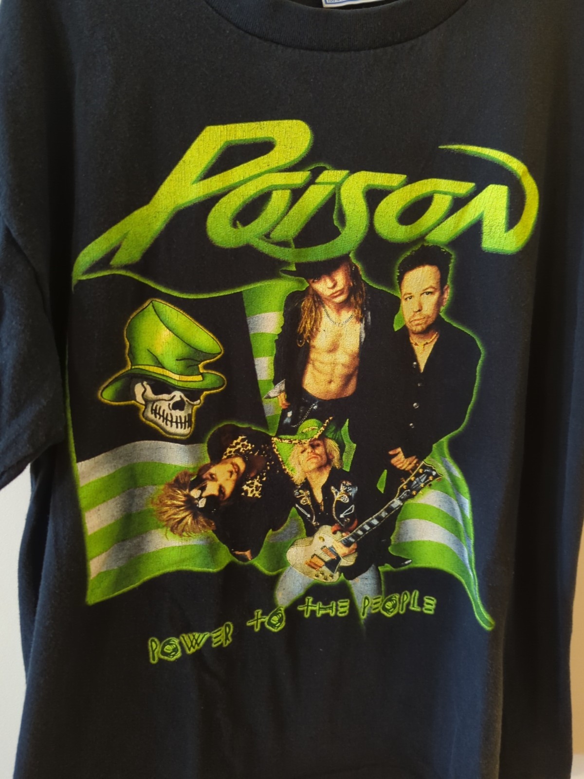 Poison Power To The People World Tour 2000 Black Vintage Concert Shirt Size L