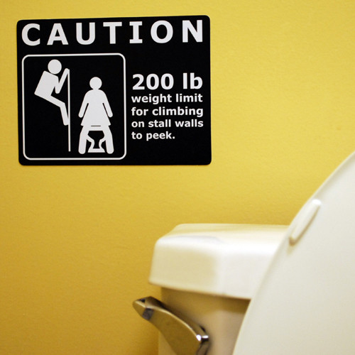 Prank Bathroom Toilet Sign " 200 POUND LIMIT " Funny Gag Potty Joke
