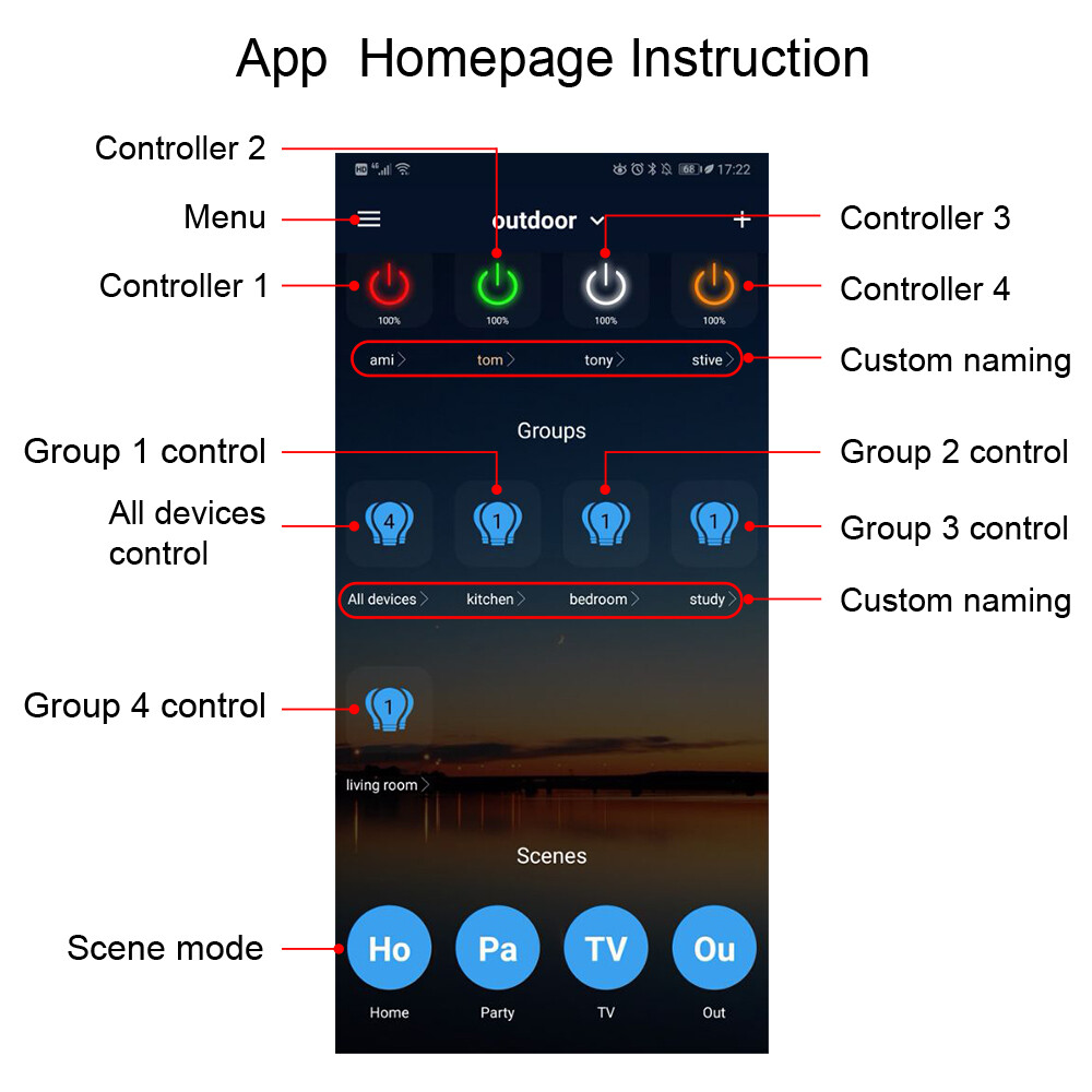 Wifi Bluetooth Black 45mm RGBWW LED Deck Patio Stair Step Soffit up/Down Lights