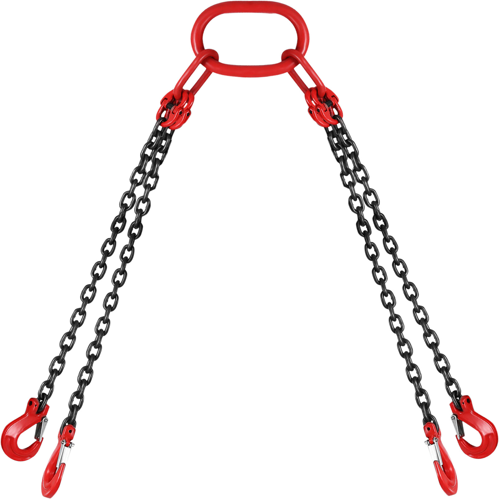 5/16"x5FT Chain Sling w/ 4 Legs 5T/11000 lbs Load T8 Grab Hooks Alloy Steel