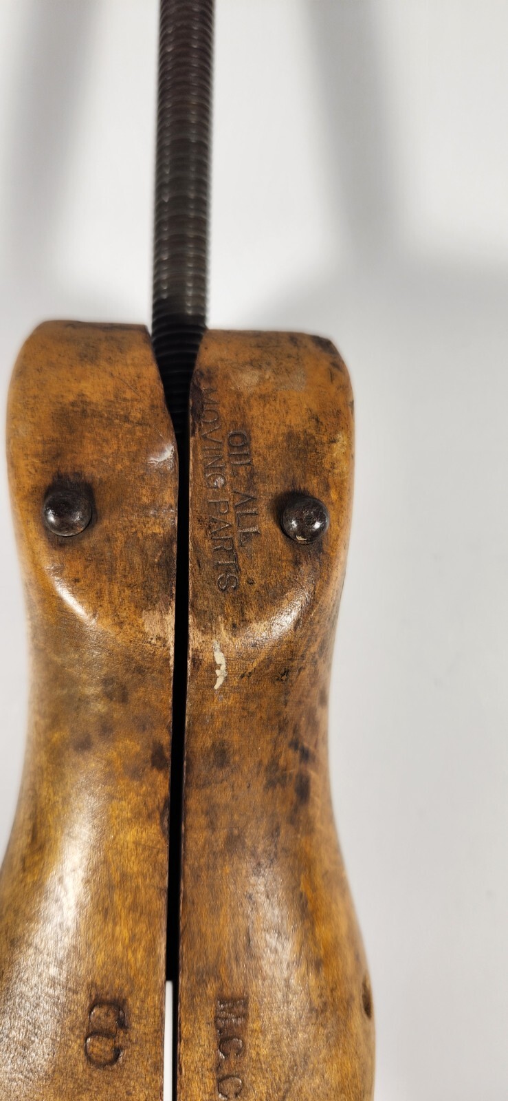 LOT OF 2 VINTAGE STAMPED MCC SHOE TREES NO. 3 SPLIT TOE