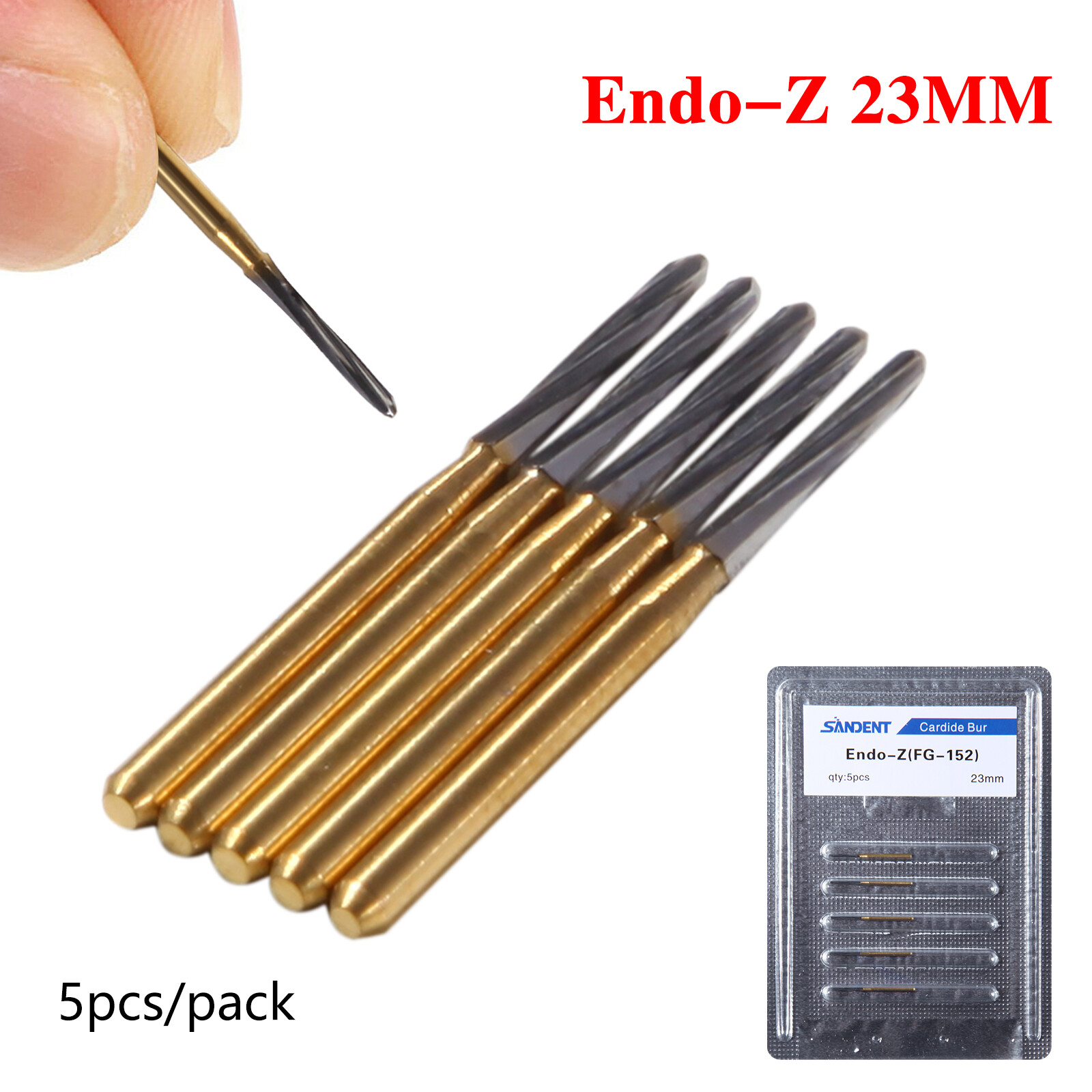 Dental Endodontic ENDO-Z Tungsten Carbide Burs FG Round Bur High Speed 23mm USA