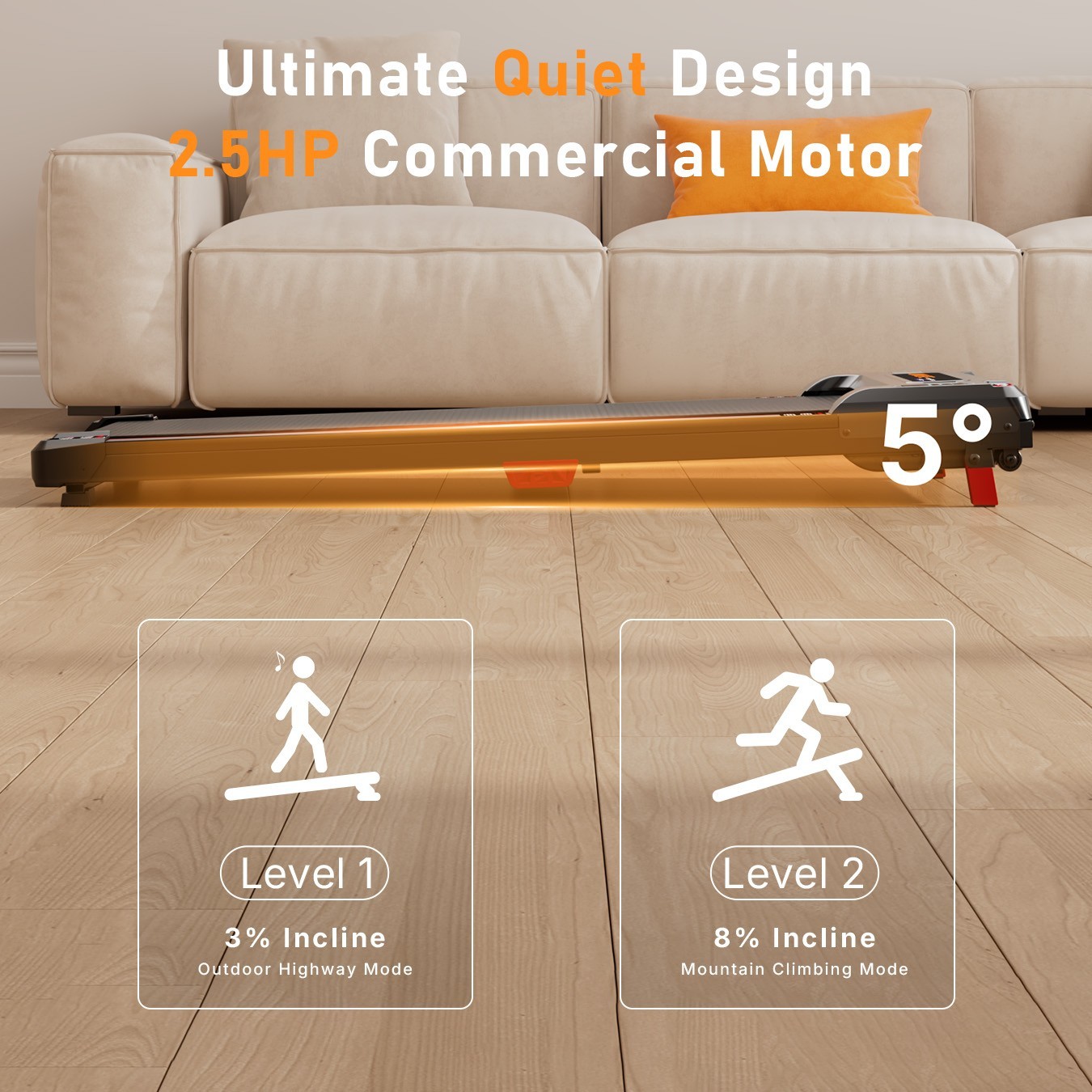 Small Portable Walking Pad - Compact Treadmill with LED Monitor for Home Gym