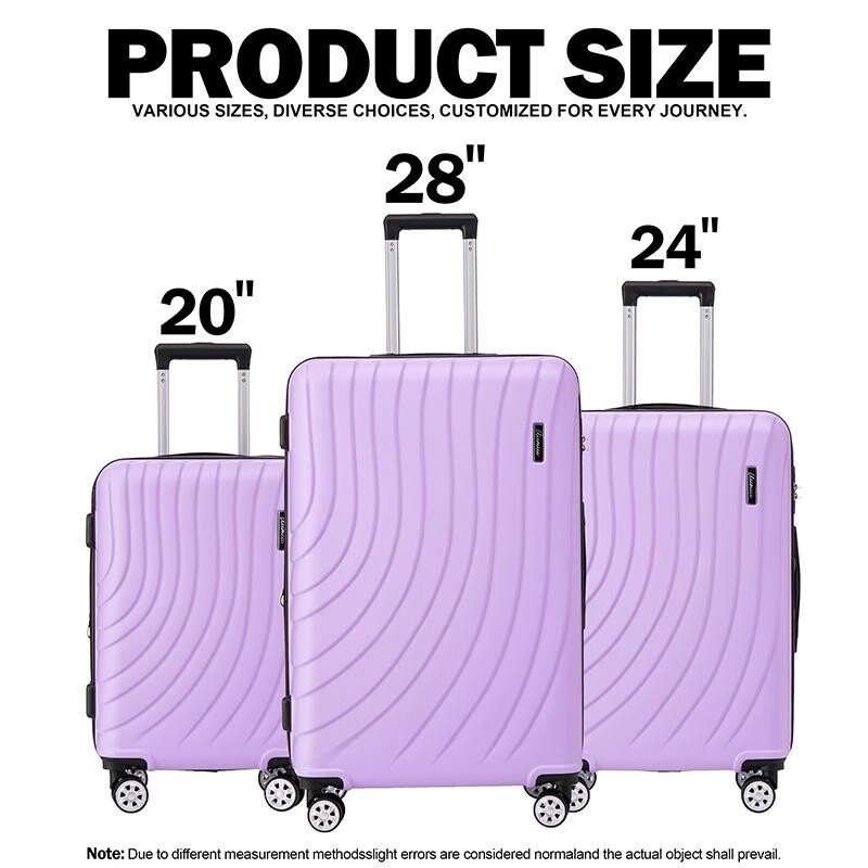 Luggage Sets 3 Piece Expandable Suitcase TSA Lock Double Spinner Wheels HardSide