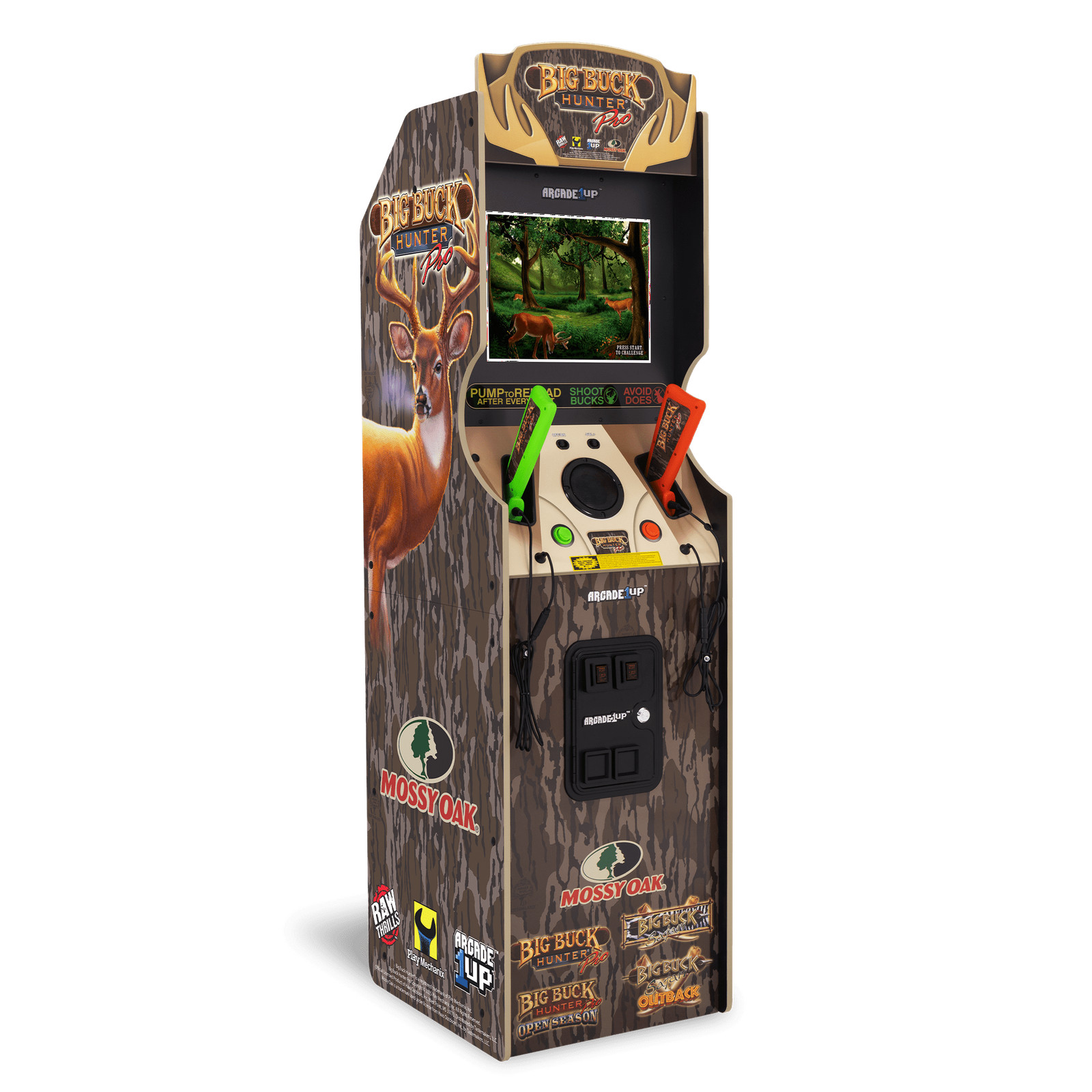 Big Buck Hunter Mossy Oak Deluxe Arcade Machine Full-Size Cabinet Multiplayer