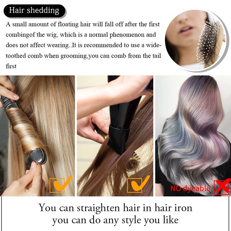 Mixed blonde Heat Resistant Hair Costume Wigs With Bangs Short Straight