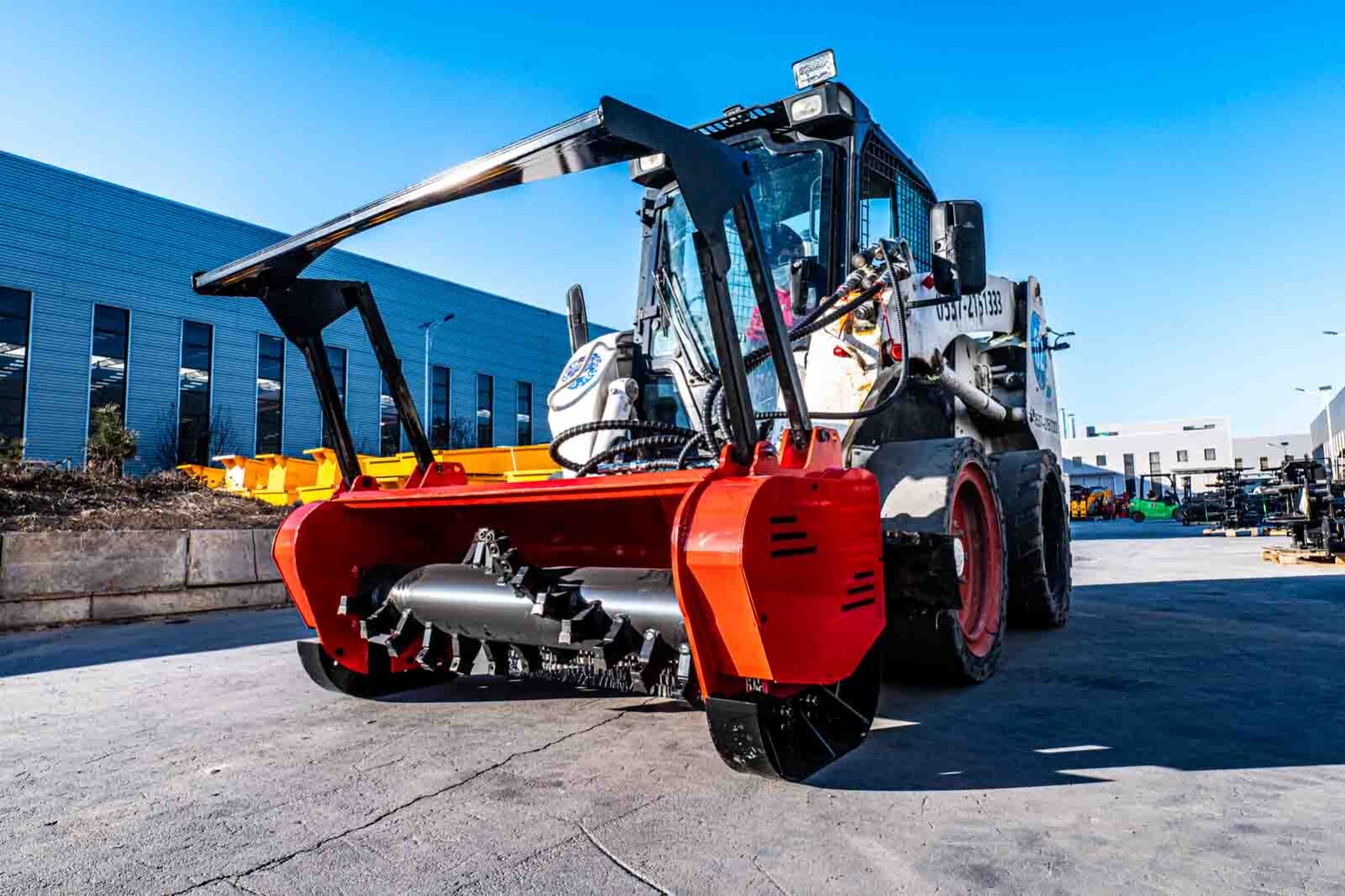 Heavy Duty Attachment 46in Forestry Mulcher For Bobcat Skid Steer Loader