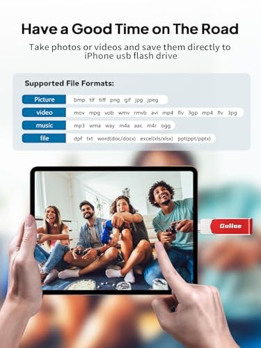 Flash Drive Intended for iPhone, Memory Stick Storage for Photos and 256GB Red