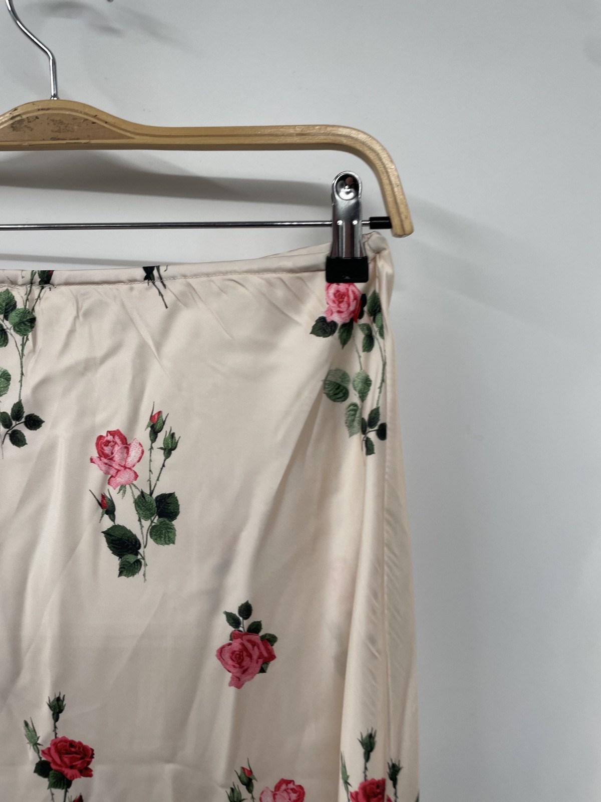 Princess Polly Alegria Maxi Skirt Women's 6 Cream Floral Tir-Waist Cottage NWT