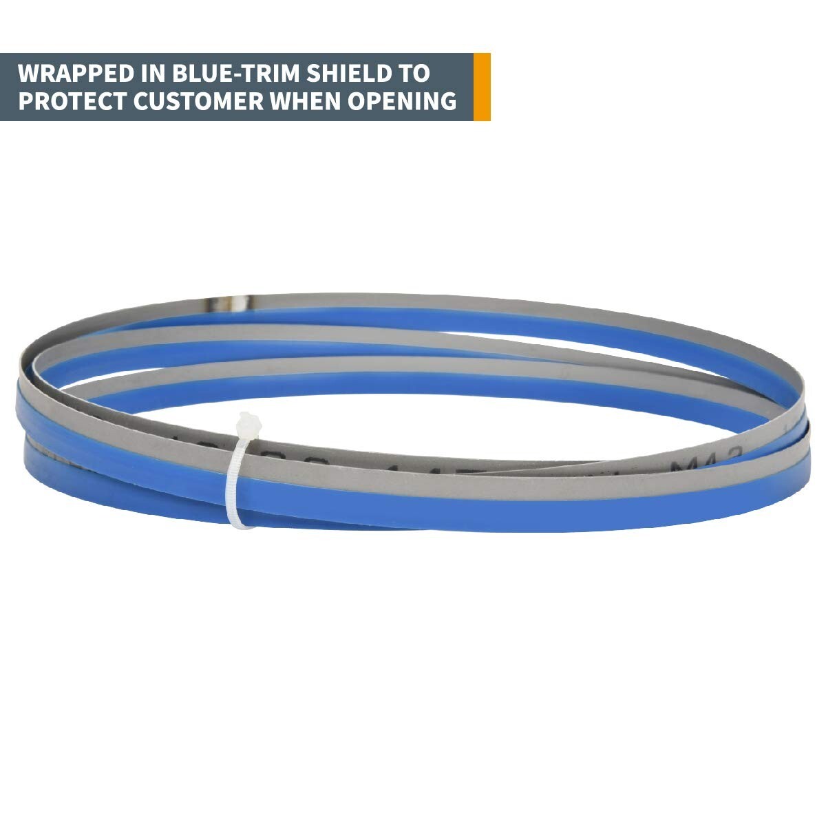 POWERTEC 64-1/2" x 1/2" x 14/18 TPI Bi-Metal Band Saw Blade, for 4x6 Metal, 2PK