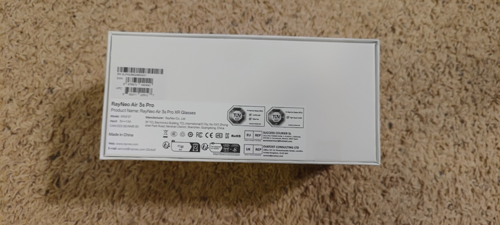 RayNeo Air 3s Pro AR/XR Glasses-201'' 1200 Nits 120Hz HueView 2.0 Video Display