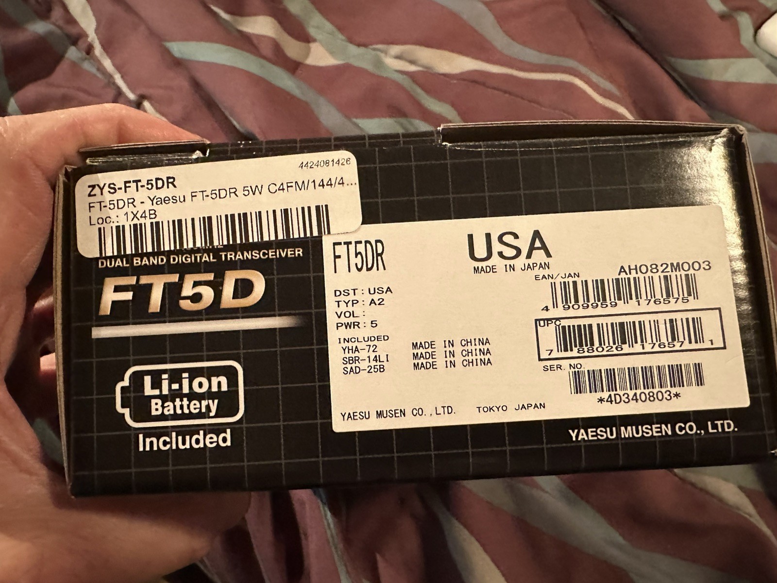 YAESU FT5D 144/430MHz Dual Band Digital Trans. OP Box + Extra Battery, &cradle