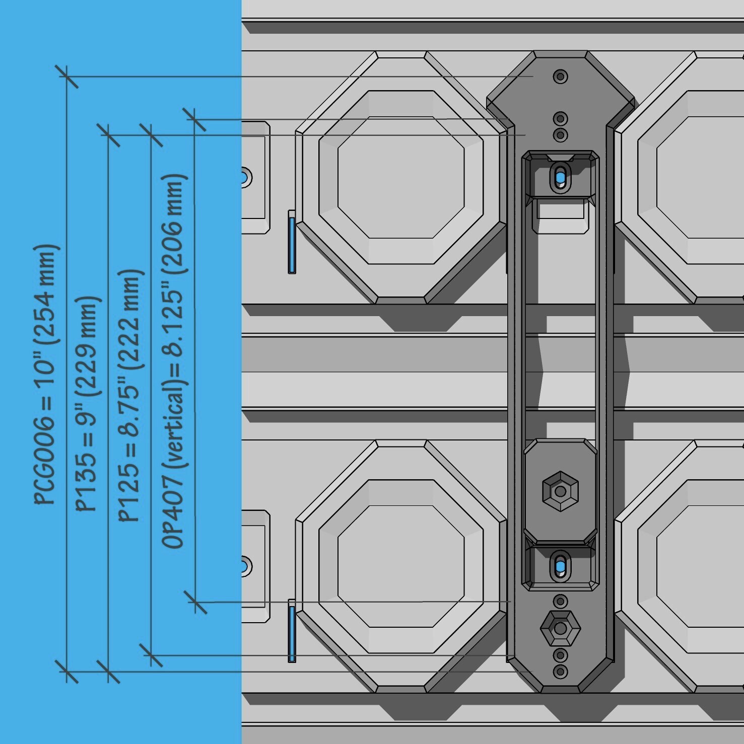 Large Ryobi Charger Holder for Ryobi Link Wall Rail garage organizer