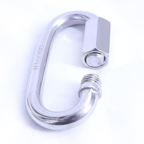 2.9 Inch 304 Stainless Steel Carabiner and Stainless Steel Chain Quick 2.9inch