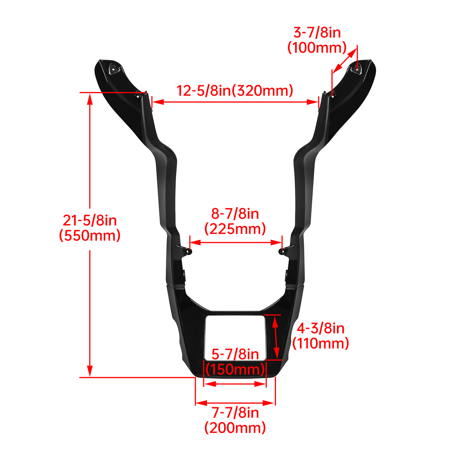 Vivid Black Fairing Chin Spoilers Cover For Harley Road Glide FLTRX FLTRXS 17-23