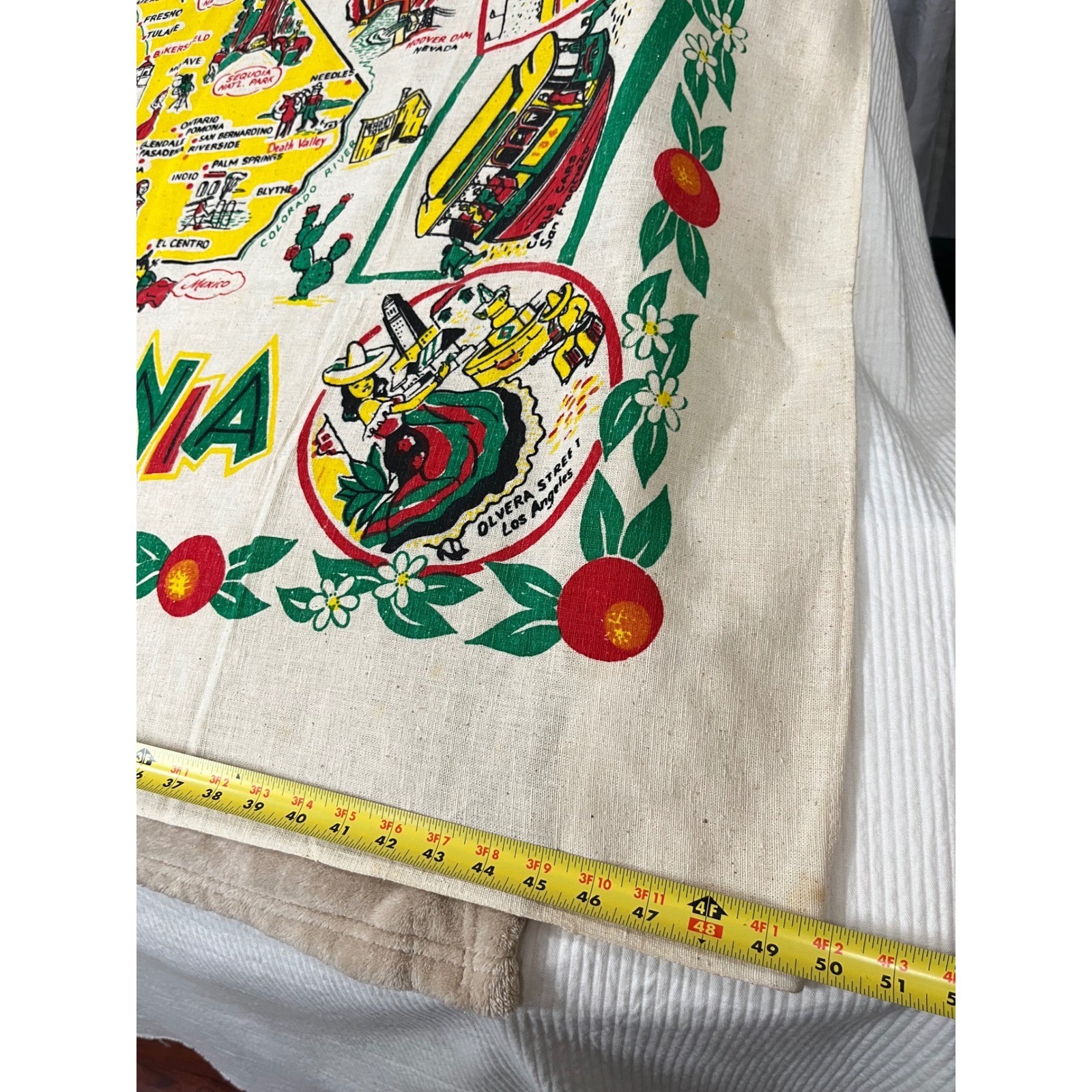 Vintage NOS California Muslin Tablecloth Collectible 1960-1970