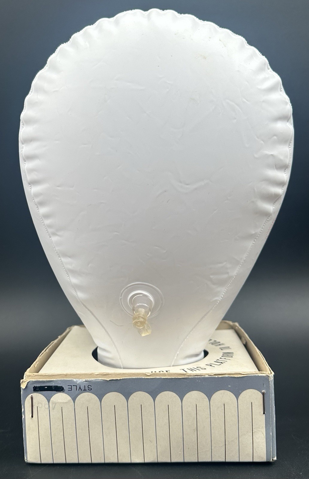 Vintage Inflatable Mannequin Woman Head Blow Up Wig Hat Rest Stand Dan Dee Japan