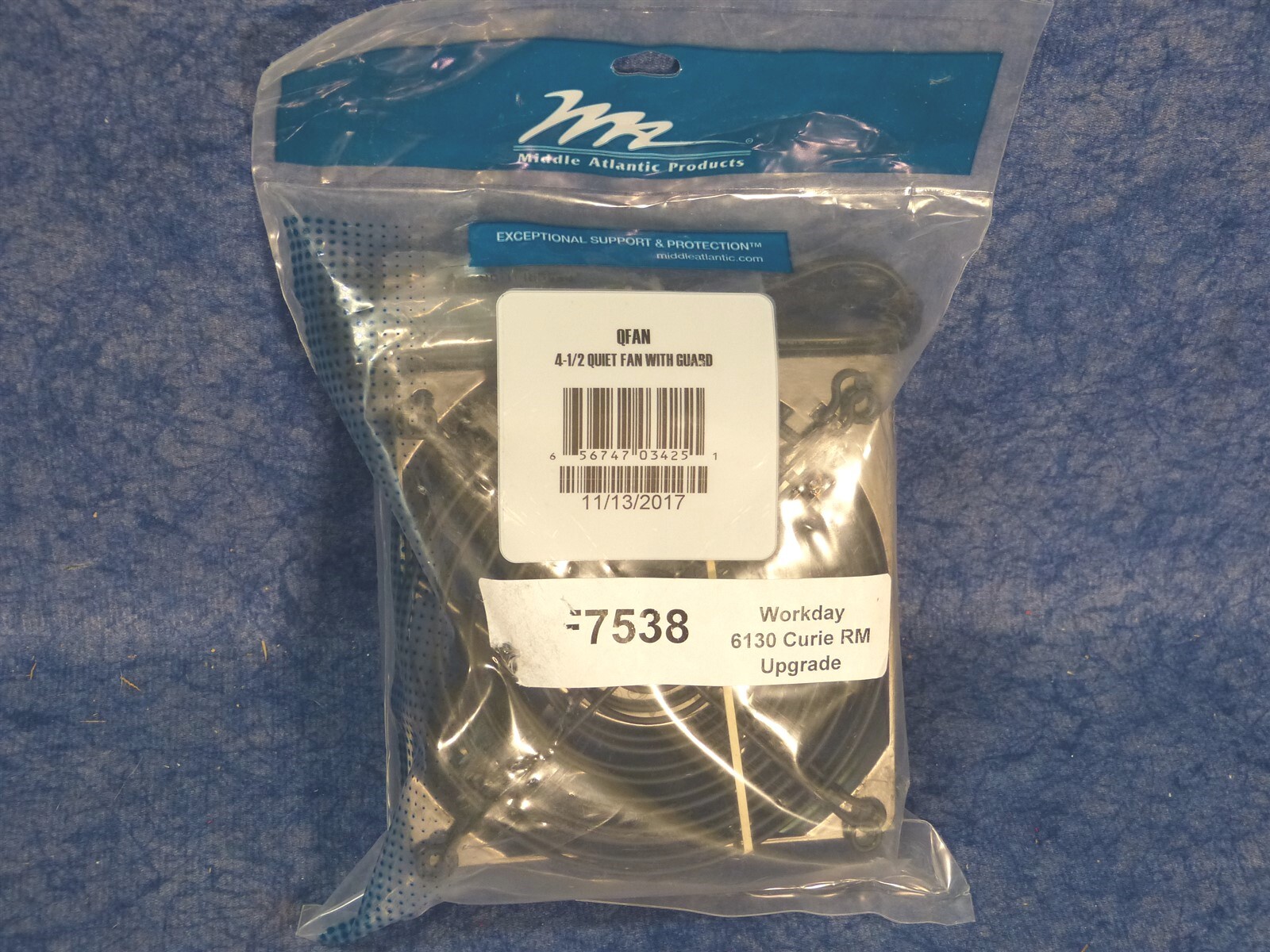 NEW Middle Atlantic QFAN 4-1/2" Quiet Fan with Guard NEW (EC3)