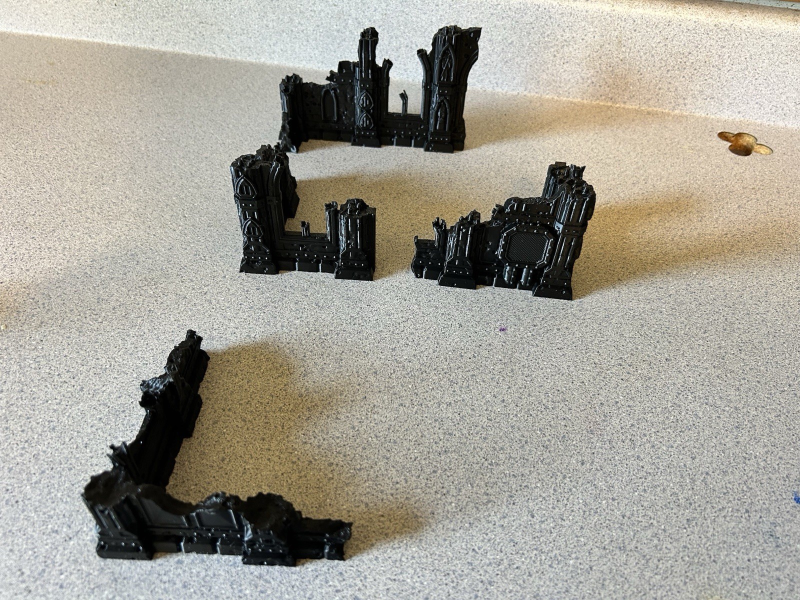 4 Piece Ruin Terrain Set Perfect For Warhammer 40k Kill Team Trench Crusade