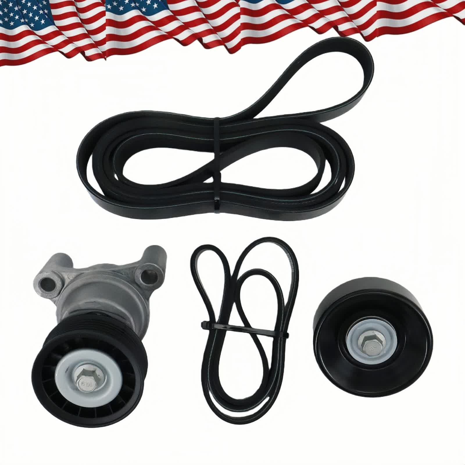 4x Serpentine Belt Drive Component Kit Fit 09-16 Chevy Silverado GMC Yukon XL V8