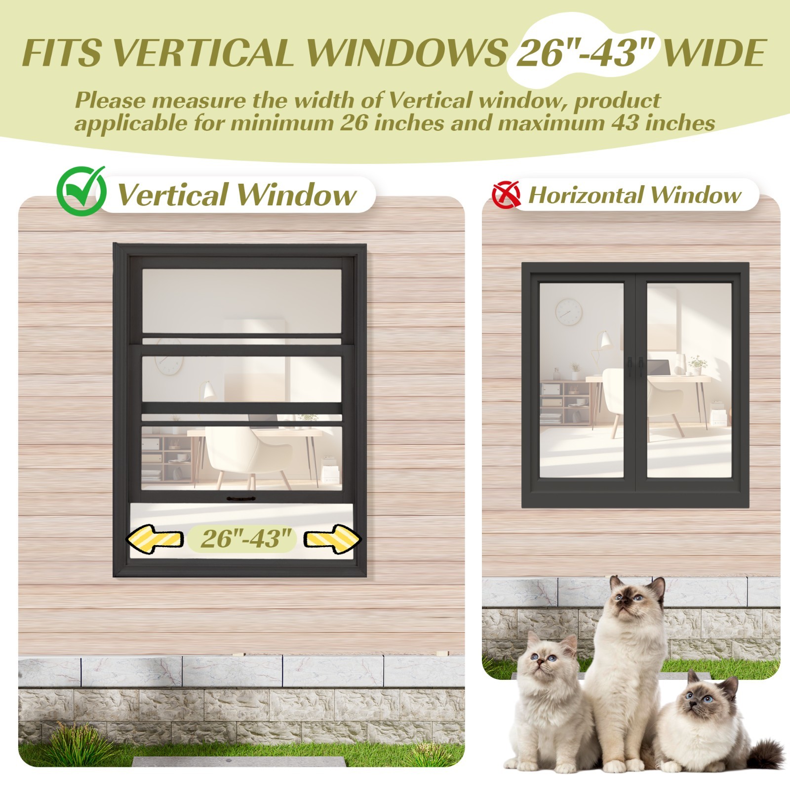 Cat Window Box, Catio Outdoor Cat Enclosure with Bug Proof Wire Mesh