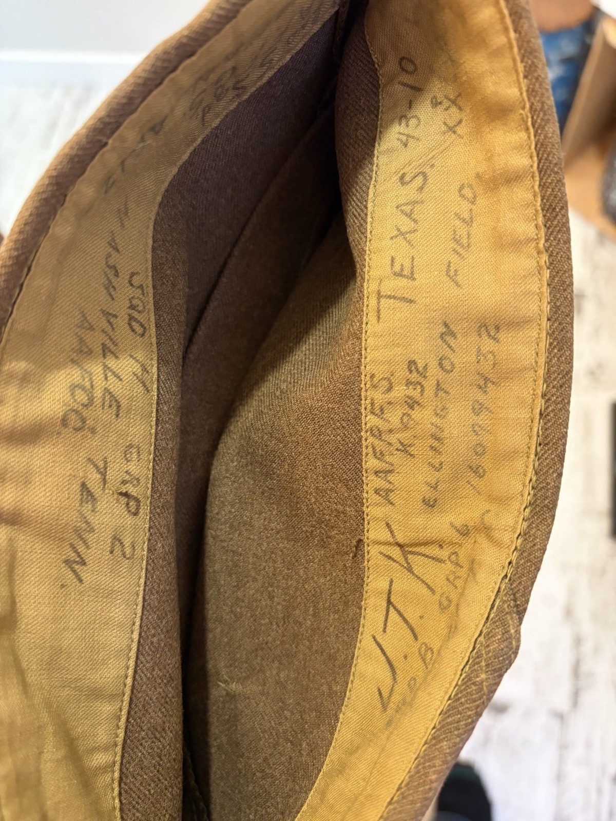 Named Identified WWII US Army Air Forces Air Corps Garrison Hat  Cap WW2