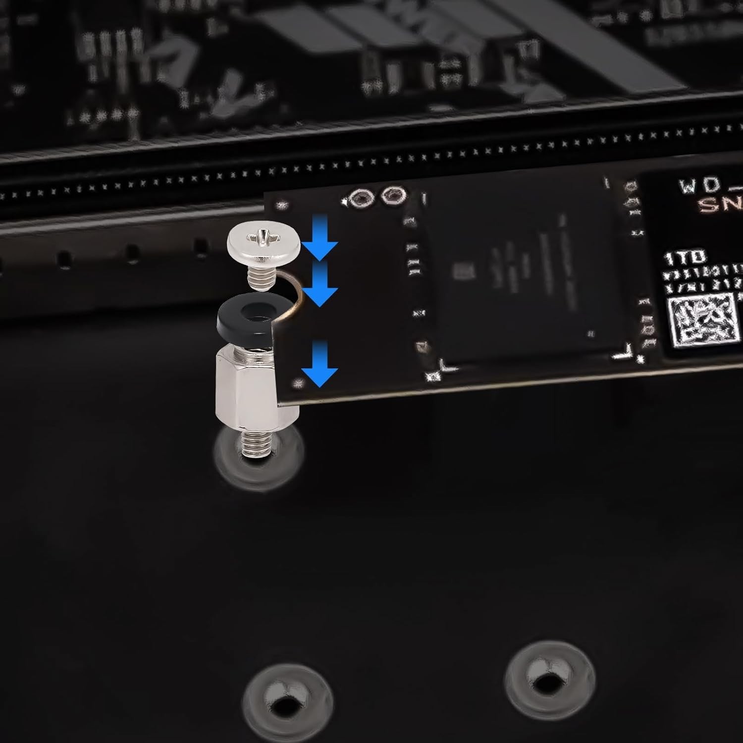 46PCS NVME M.2 SSD Mounting Screws M.2 SSD Screw Kit for Asus Gigabyte ASRock