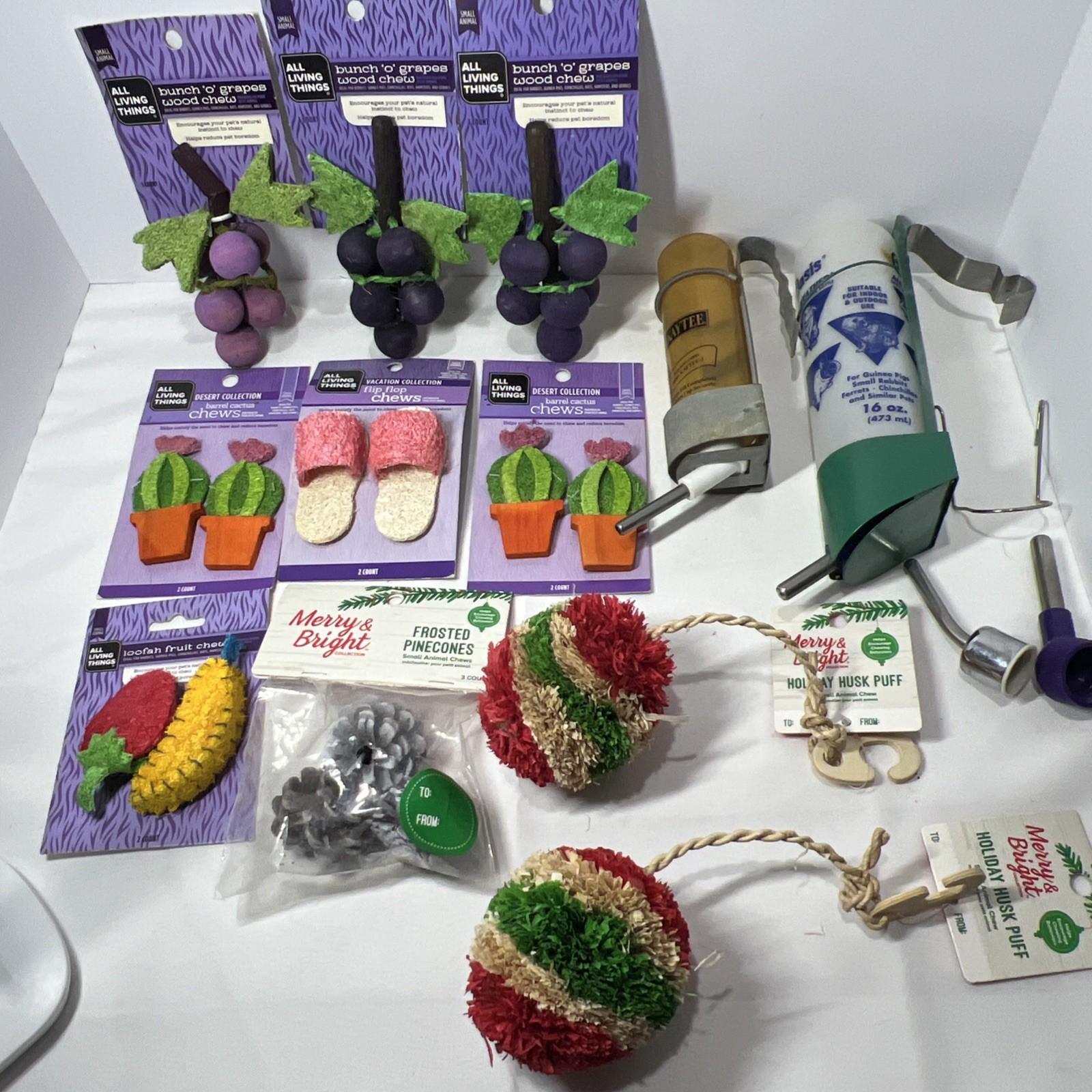 New 12 Pack Hamster Chew Toys Gerbil Rat Guinea Pig Chinchilla Chew Toys Accesso