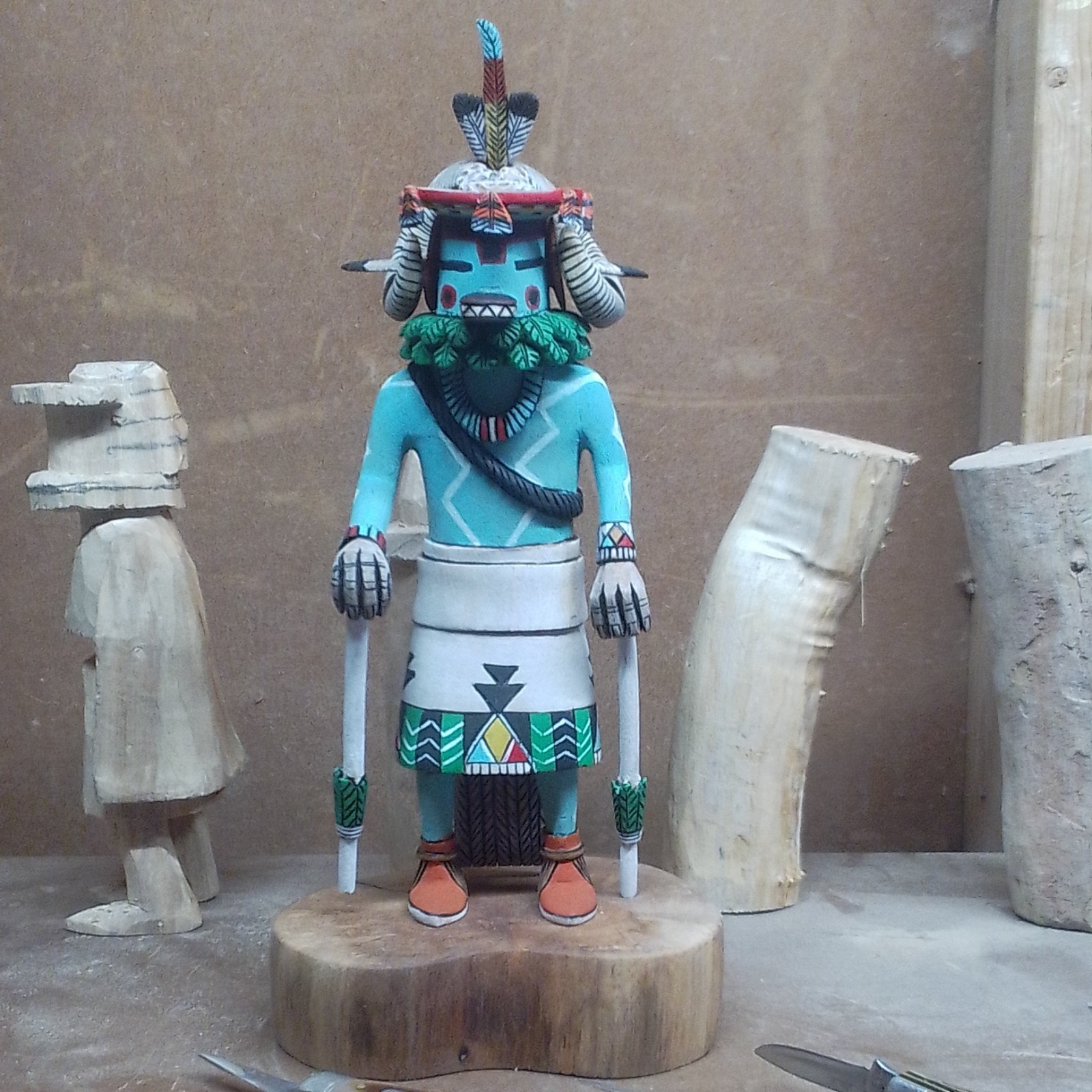 Hopi  Kachina  ( ram or sheep For Sale by carver )
