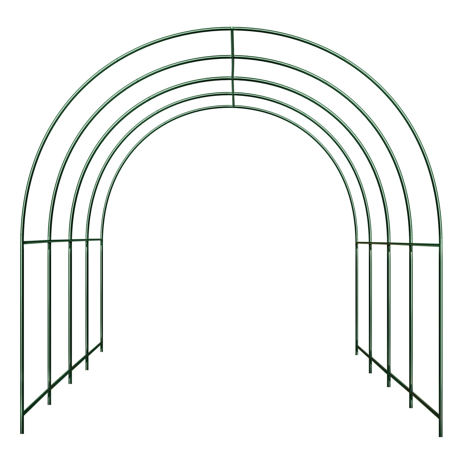 13x7x7.2 ft Steel Garden Arch Rose Arbor Climbing Plant Grape Support Frame Yard
