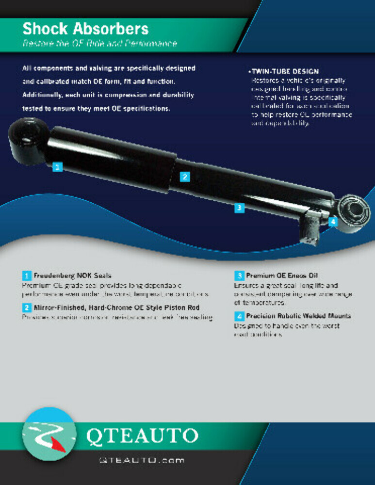 Pair of 2 Rear Complete Shock Absorber Kit For 2013-2015 Chevrolet Malibu