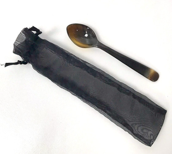 Small Horn Spoons with Net Bag - Set of 2 Pieces