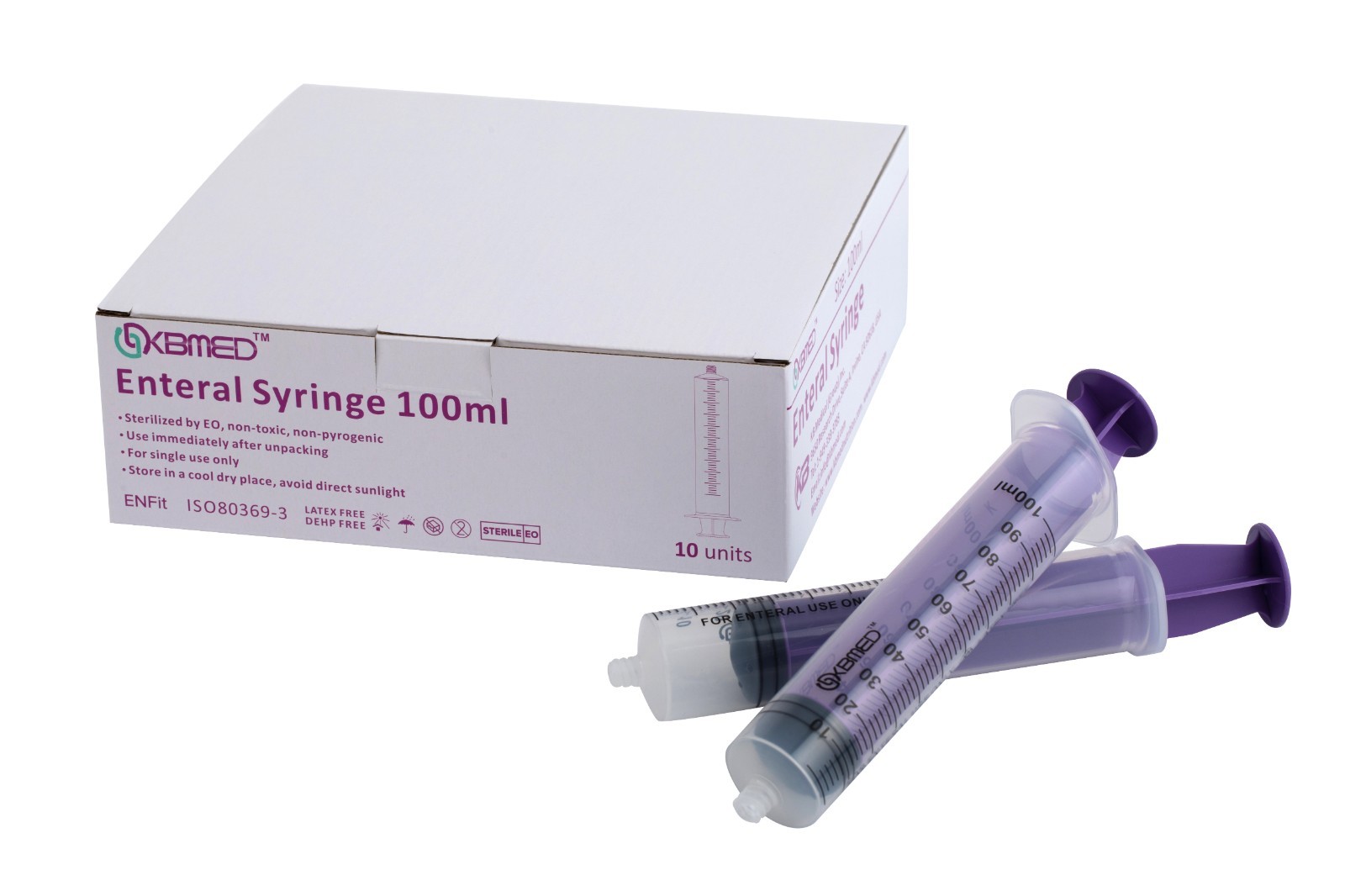 100mL enteral enfit sterile syringe box of 10