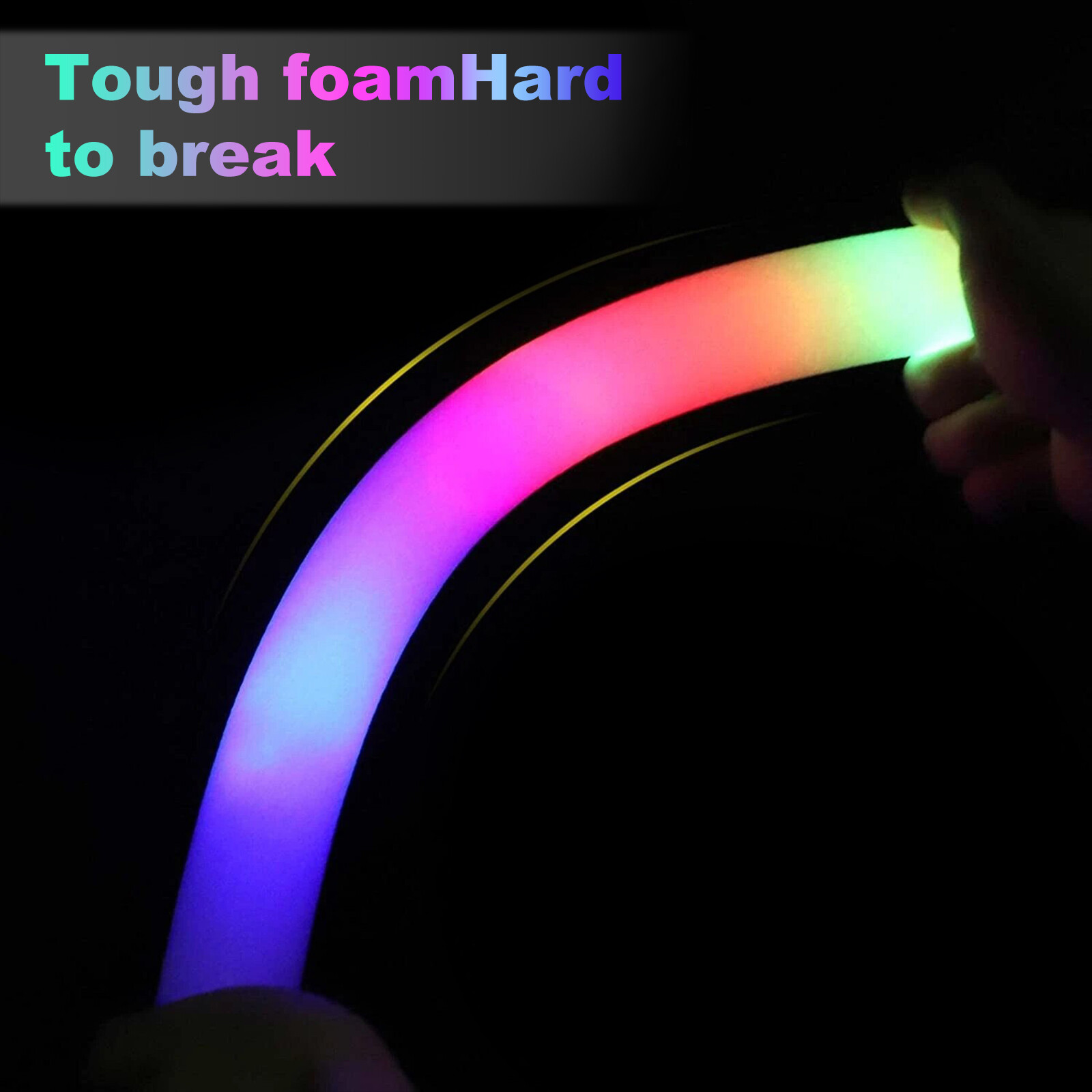100PCS LED Light Up Foam Stick Multi Color Glow Stick For Party