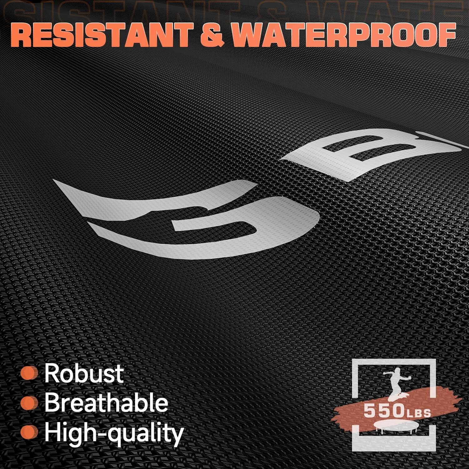 550LBS Foldable Mini Trampoline,48" Fitness Trampoline with Durable Bungees