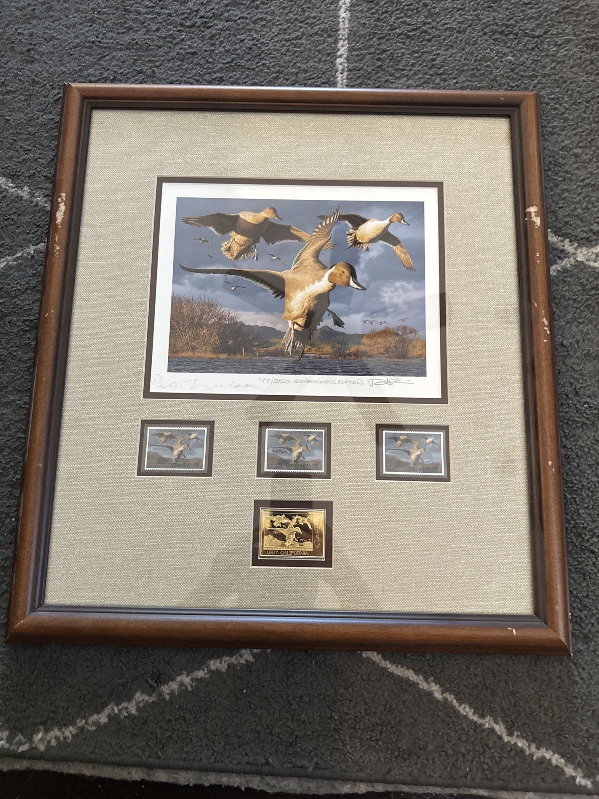 1997 California Duck Stamp Pete Wilson Governor's Edition 77/350