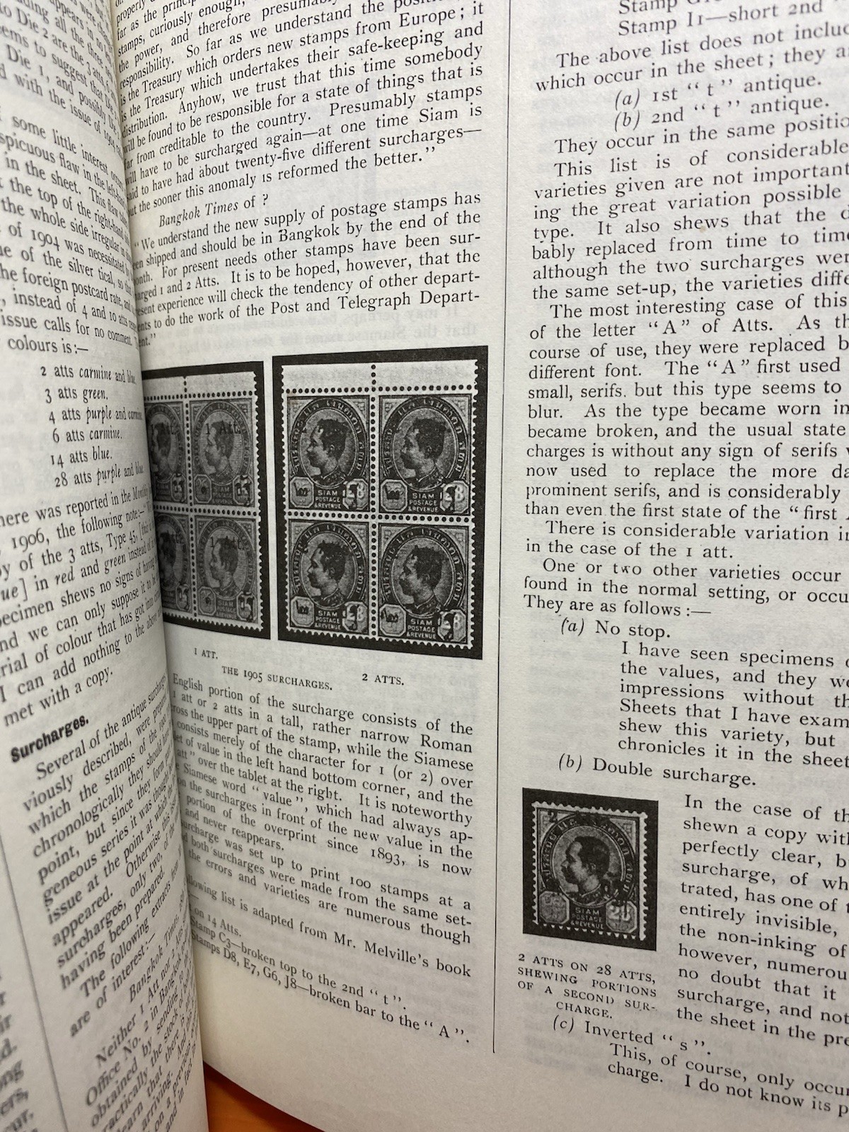 The Adhesive Postage Stamps Of Siam By R.W.Harold Row 75 Pages Hand Book Free SH