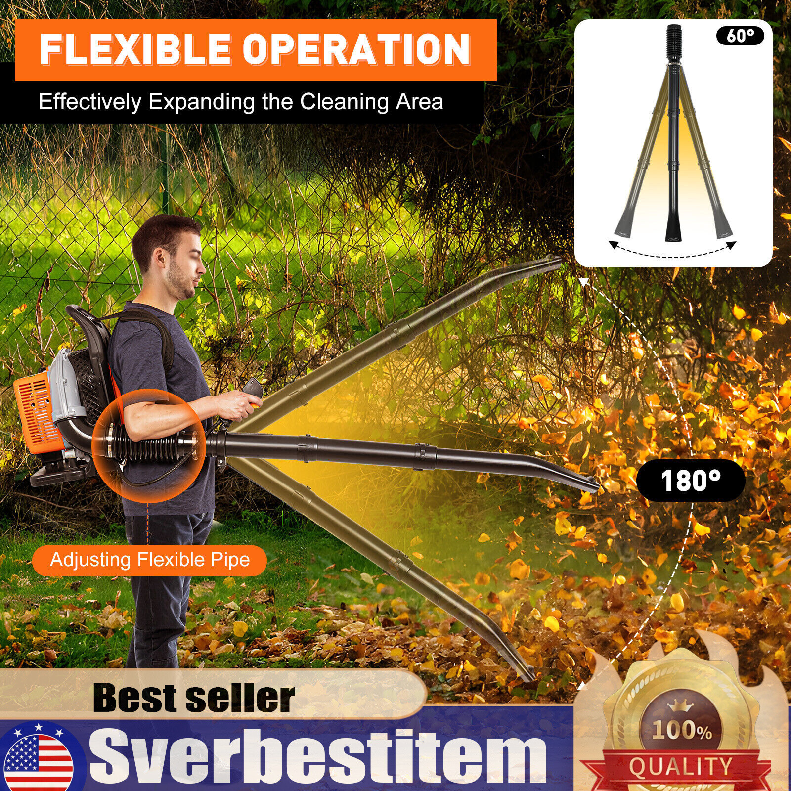 2024 New Upgraded 63CC 2-Stroke 850CFM 4.3HP Commercial Backpack Gas Leaf Blower