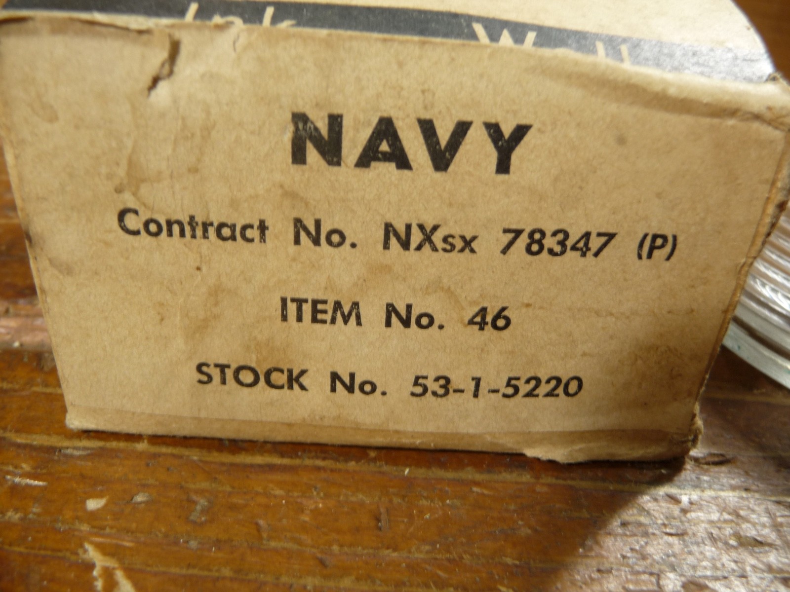 Vintage NOS US Navy Non Spill Glass Inkwell & Box Preferred Products Toledo Ohio