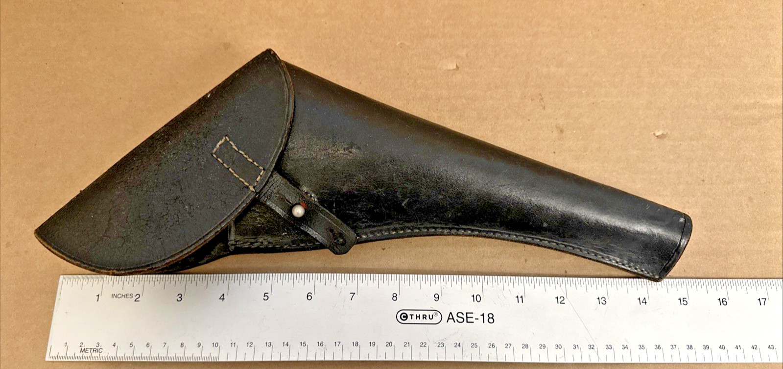 Vintage Replica of US Civil War Revolver Pistol Gun Leather Holster Viking RH