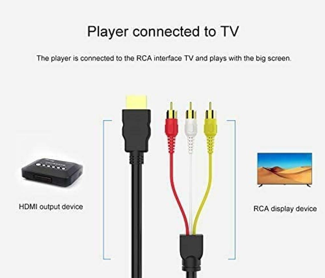 5FT HDMI Male To 3 RCA Video Audio AV Transmitter Adapter Cable HDTV 1080 Lot