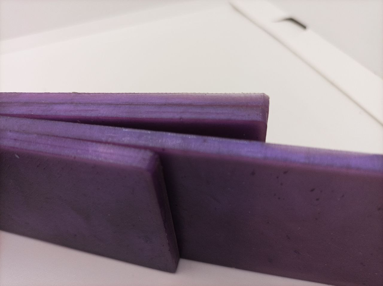 4pcs Purple Pearl Resin Knife Scales, Knife Handle Blanks ,Gun Handle