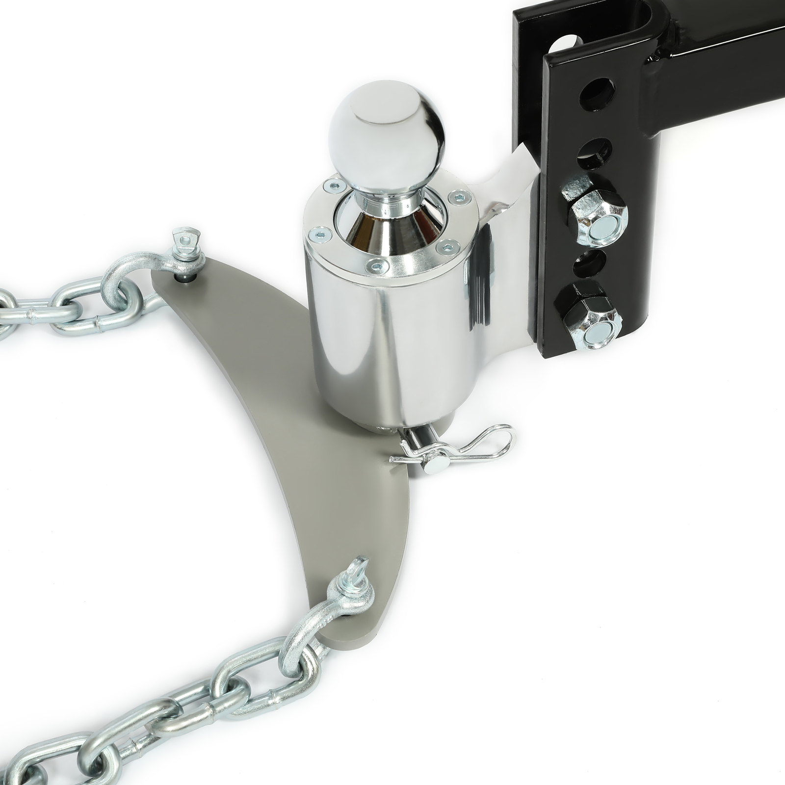 Powder Coated & Chrome Weight Distribution Hitch For 4" drop/rise 2-5/16" ball