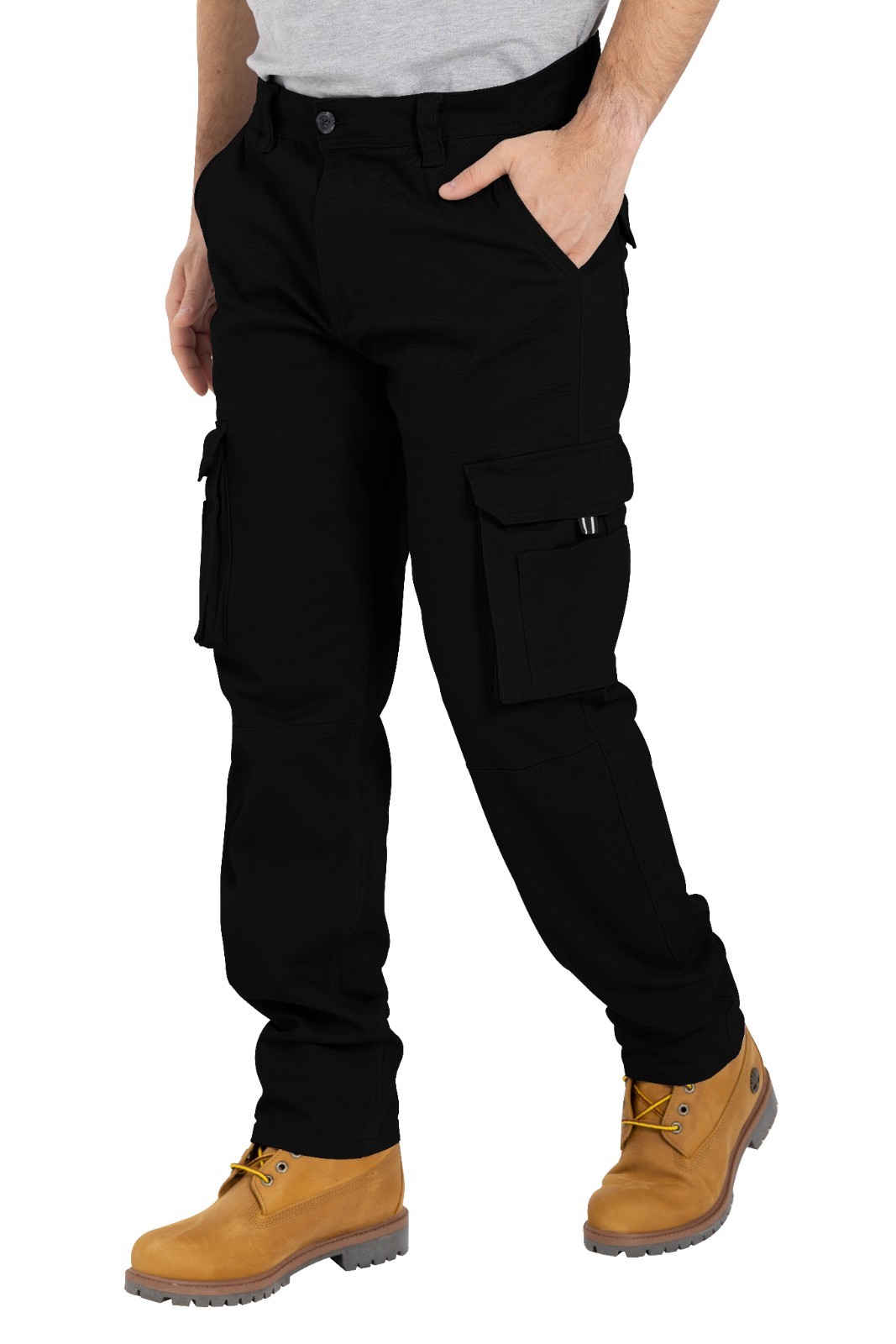 Men's Flex Cargo Trousers Heavy Duty Stretch Casual Pants