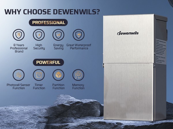 Low Voltage Transformer 300W with Photocell Sensor Timer for Landscape Lights